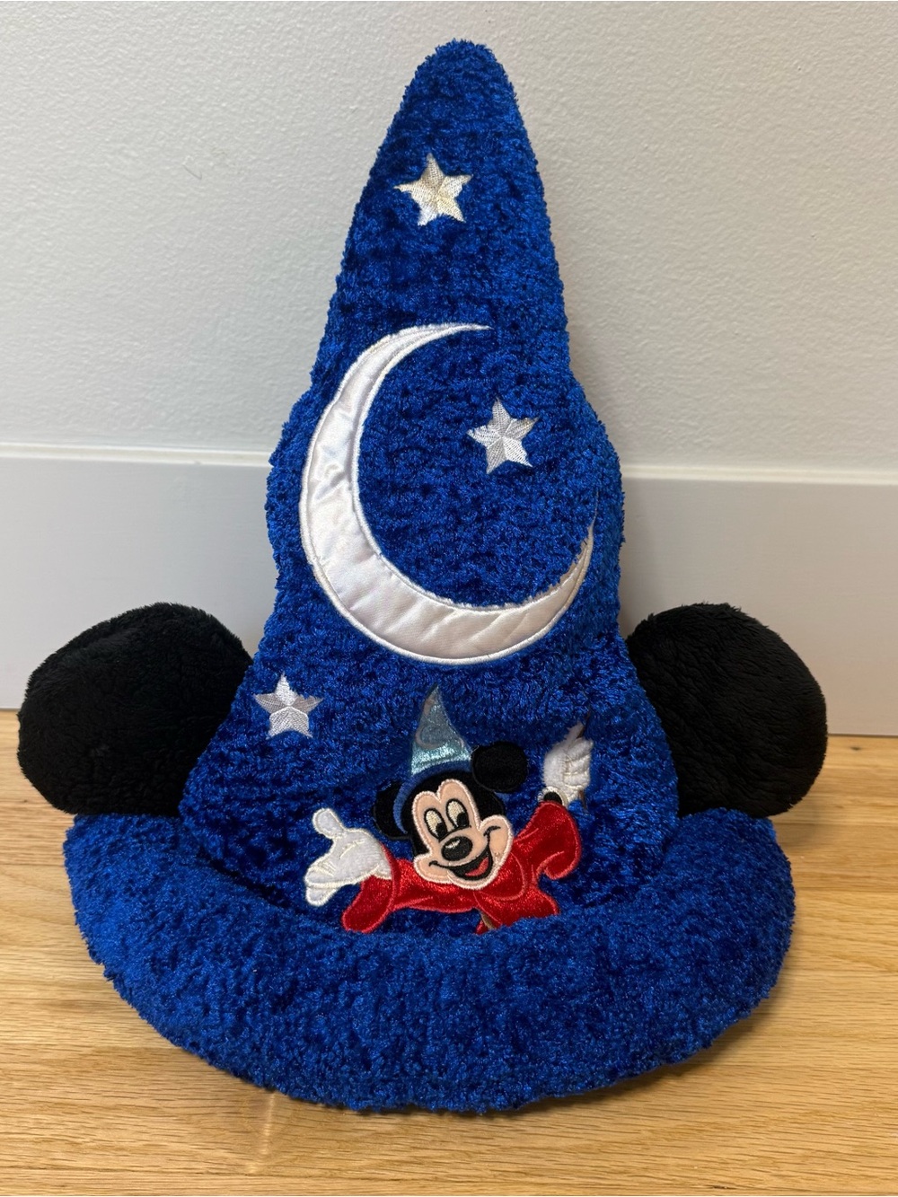 Disney Parks Mickey Mouse Fantasia Hat Sorcerer Wizard Plush Ears Size YOUTH